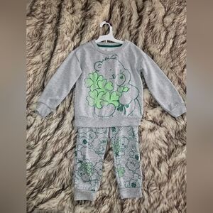 Care Bears Kids Outfit Set in Gray and Green